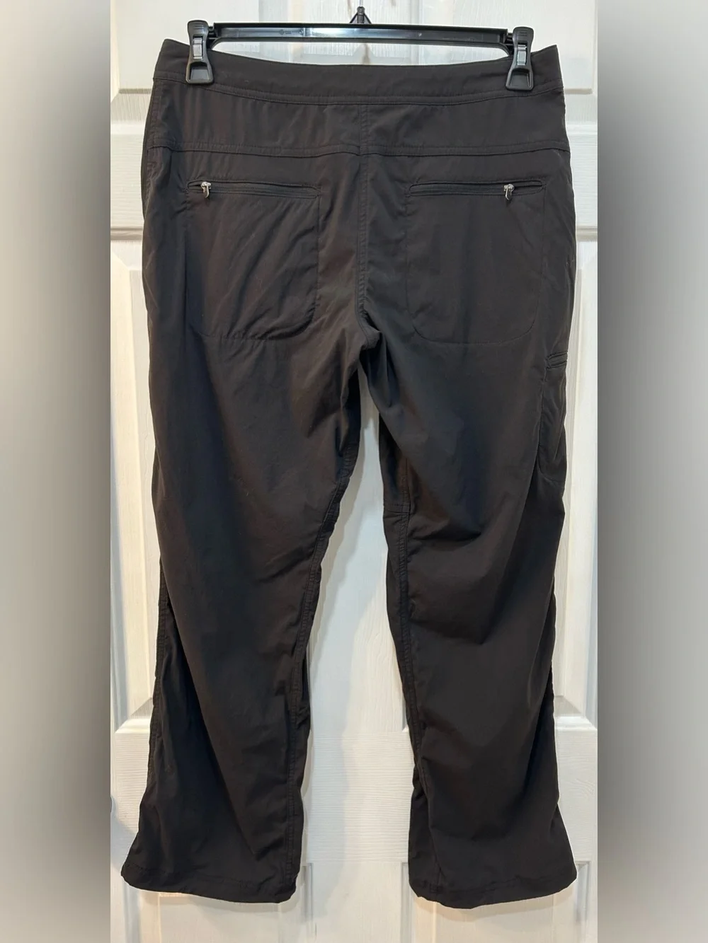 LL BEAN Comfort Trail Pants Black Women’s 10 Pet. UPF 50 Hiking Sun Smart Cargo